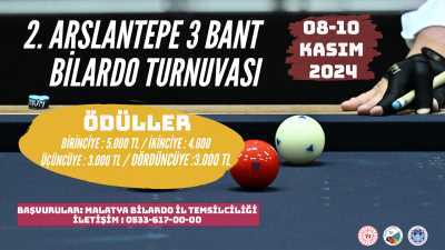 2. Arslantepe 3 Bant Bilardo Turnuvası 